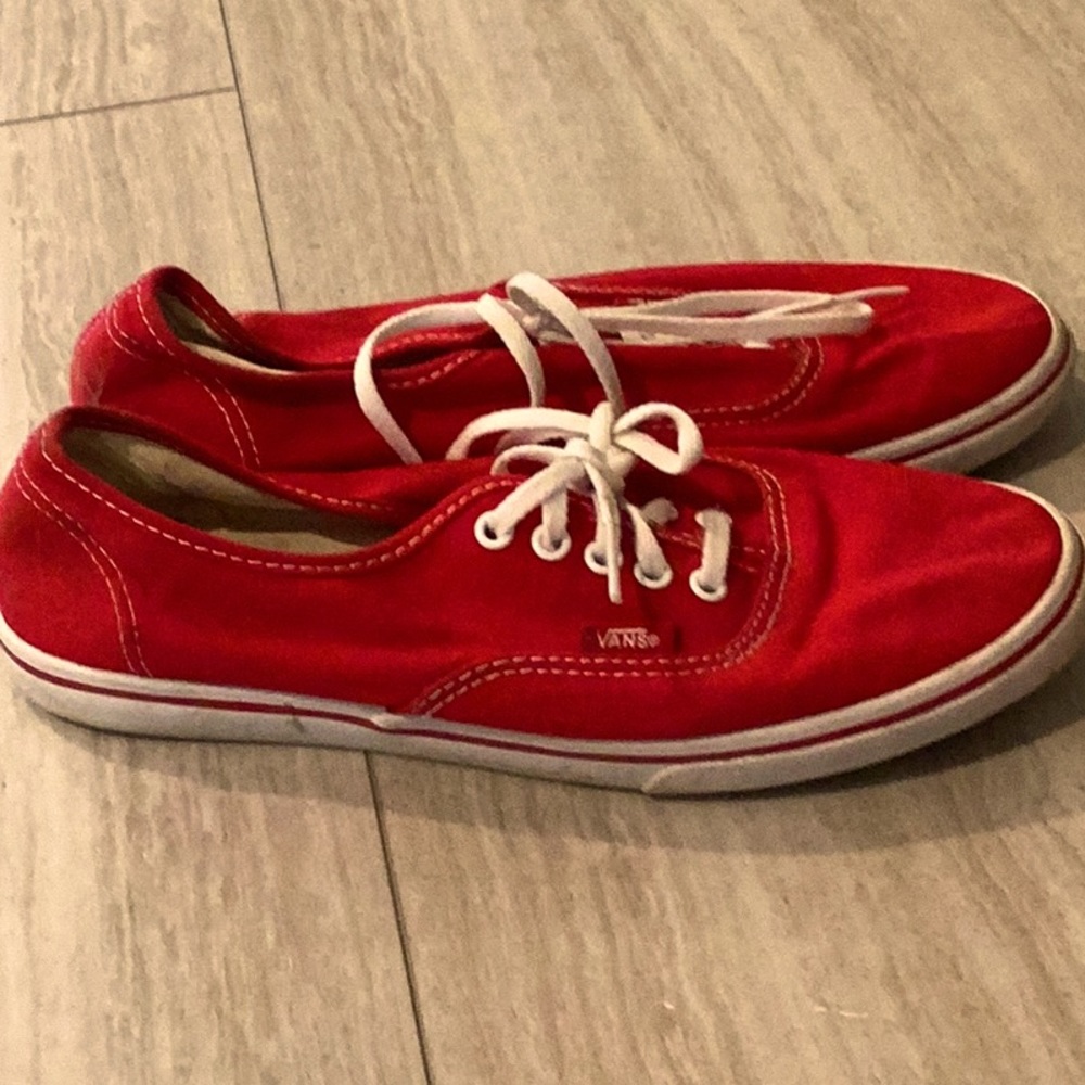 authentic vans in red
